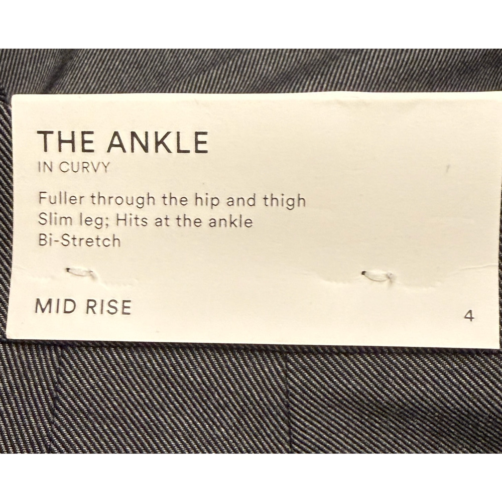NEW ANN TAYLOR DARK GREY CURVY FIT BI-STRETCH ANKLE PANTS SZ 4 - Picture 7 of 9